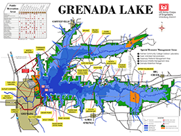 Grenada Lake Map